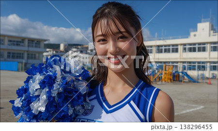 応援するチアガール 138296455