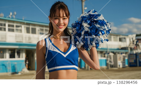 応援するチアガール 138296456