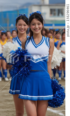 応援するチアガール 138296461