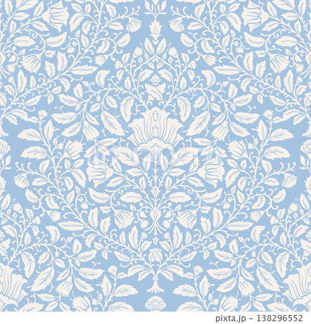Classic Symmetrical Baroque Floral Tapestry Design Classic Symmetrical Baroque Floral Tapestry Design 138296552