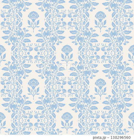 Ornate Damask Floral Vine Background Ornate Damask Floral Vine Background 138296560