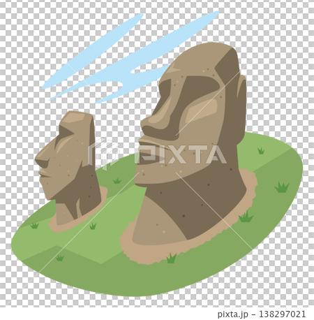 An illustrative image of the Moai statues on Easter Island. An illustrative image of the Moai statues on Easter Island. 138297021