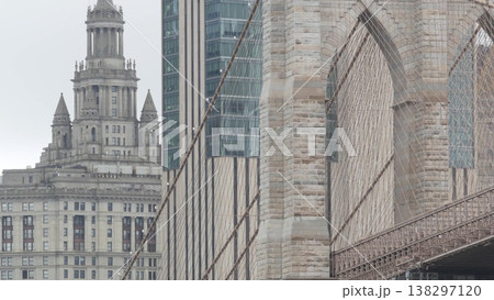Brooklyn Bridge and Manhattan Municipal Building 1914 from Brooklyn, New York City Civic Center, USA Brooklyn Bridge and Manhattan Municipal Building 1914 from Brooklyn, New York City Civic Center, USA 138297120
