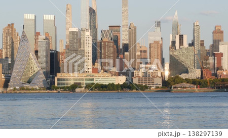 New York City Manhattan Midtown skyline, Hells kitchen from New Jersey, Weehawken Port Imperial, USA New York City Manhattan Midtown skyline, Hells kitchen from New Jersey, Weehawken Port Imperial, USA 138297139