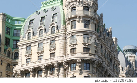 New York City Manhattan Broadway street Ansonia building 1904, USA. Hotel, historic condominiums. 138297189