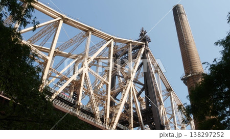 New York City Manhattan Midtown, Queensboro bridge architecture in USA. Urban transport bridge. 138297252
