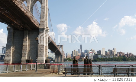 New York City Brooklyn Heights skyline from Manhattan, USA. District near Dumbo and Brooklyn Bridge. New York City Brooklyn Heights skyline from Manhattan, USA. District near Dumbo and Brooklyn Bridge. 138297315