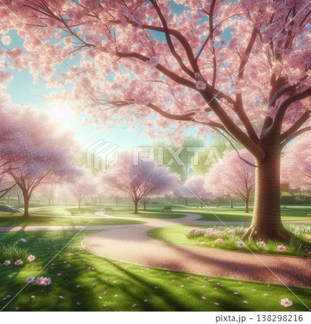 満開の桜通り 満開の桜通り 138298216