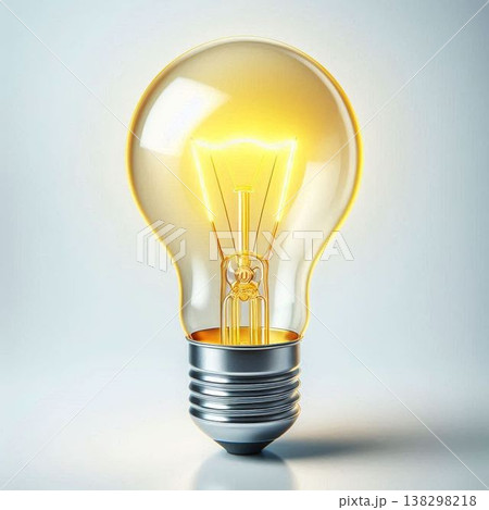 点灯した電球 点灯した電球 138298218