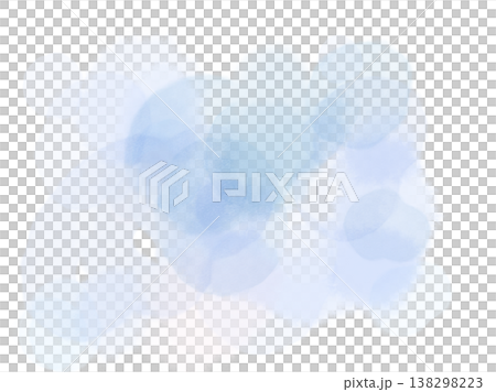 A background material with a soft, bubble-like texture featuring a blurred gradient of blue, light purple, and light blue watercolors. 138298223
