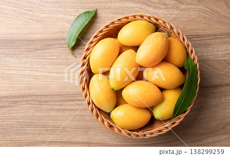 Fresh Marian plum (Mayongchid), Thai tropical fruit in summer season Fresh Marian plum (Mayongchid), Thai tropical fruit in summer season 138299259