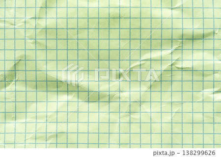 Wrinkled green graph paper with grid pattern for background or design projects Wrinkled green graph paper with grid pattern for background or design projects 138299626