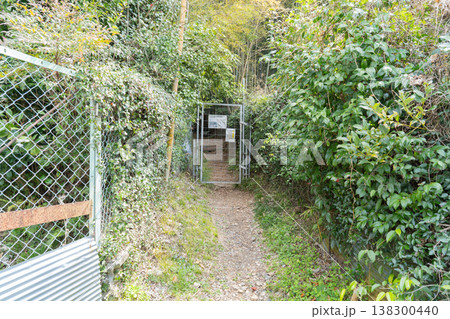 神峰山口バス停付近にあるポンポン山への登山口 138300440