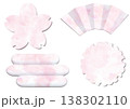 桜をイメージした和風フレーム 138302110
