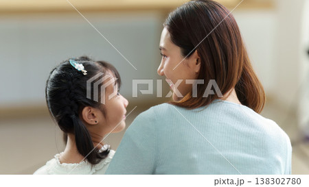 Mother and daughter bonding on Mother's Day at home Mother and daughter bonding on Mother's Day at home 138302780