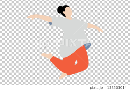 A woman overflowing with a sense of liberation 138303014