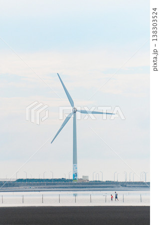 Gaomei Wetlands Wind Turbine at Taichung Port, Taiwan Gaomei Wetlands Wind Turbine at Taichung Port, Taiwan 138303524