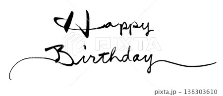 筆文字 Happy Birthday .n 筆文字 Happy Birthday .n 138303610