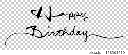 筆文字 Happy Birthday .n 筆文字 Happy Birthday .n 138303610