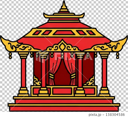 the view of chinese temple 138304586