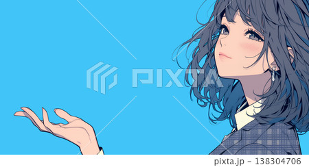 若いビジネスウーマンのイラスト 138304706