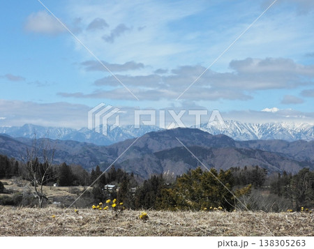 早春の大岡日方の福寿草群生地からの眺め 早春の大岡日方の福寿草群生地からの眺め 138305263
