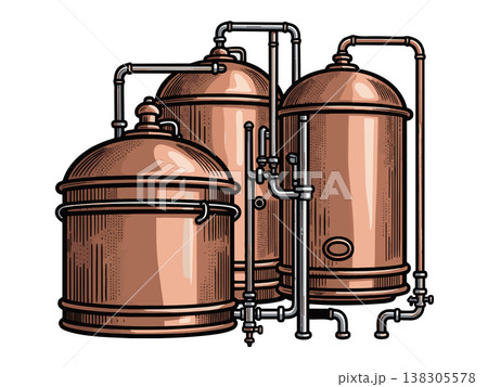 Copper Distillation Apparatus engraving raster 138305578