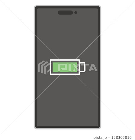 スマートフォン　バッテリー残量表示 138305816