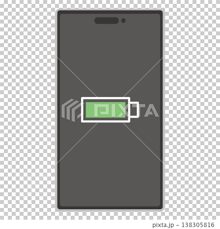 スマートフォン　バッテリー残量表示 138305816