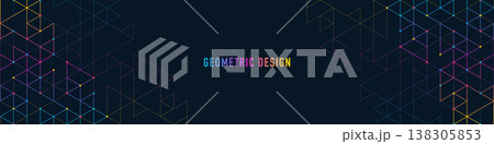Abstract vector background with a geometric pattern of triangle shapes. Graphic design element  138305853