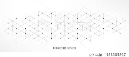 Abstract vector background with a geometric pattern of triangle shapes. Graphic design element  138305867