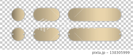Gold metal plate set 04 Gold metal plate set 04 138305999