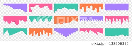 Separator header, section divider shapes, colored headline design elements or simple footers Separator header, section divider shapes, colored headline design elements or simple footers 138306353