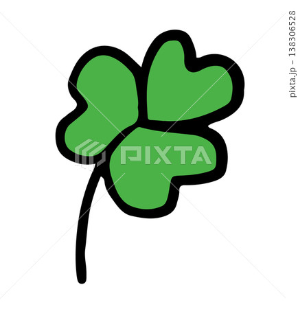 Hand drawn clover leaf illustration for floral print, spring, summer, nature, garden, plants, tree, blossom, blooming, fabric print, sticker, picnic, park, house yard, environment, lucky icon, brooch Hand drawn clover leaf illustration for floral print, spring, summer, nature, garden, plants, tree, blossom, blooming, fabric print, sticker, picnic, park, house yard, environment, lucky icon, brooch 138306528