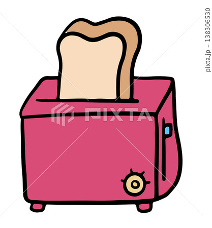 Hand drawn pop-up bread toaster for breakfast, cook book, kitchenware, kitchen, department store, room, sticker, icon, patch, online shopping, home decoration, home shopping, grocery, supermarket Hand drawn pop-up bread toaster for breakfast, cook book, kitchenware, kitchen, department store, room, sticker, icon, patch, online shopping, home decoration, home shopping, grocery, supermarket 138306530