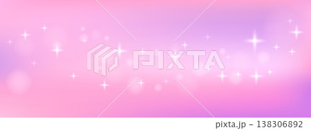 Purple pink gradient abstract background with dreamy sparkle bokeh. Glitter gradation in neon y2k pastel with bling and magic light. Holographic purple magenta vector confetti on a fairy galaxy sky 138306892