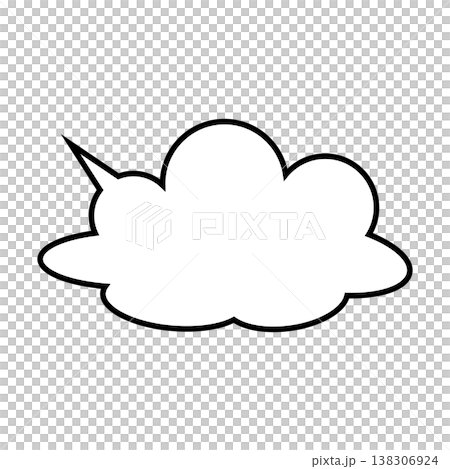 Simple illustration of a cloud-shaped speech bubble Simple illustration of a cloud-shaped speech bubble 138306924