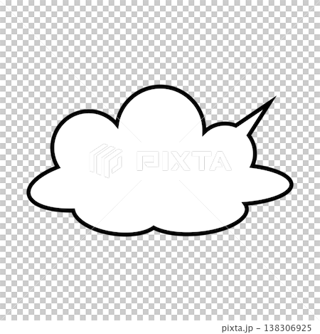 Simple illustration of a cloud-shaped speech bubble Simple illustration of a cloud-shaped speech bubble 138306925