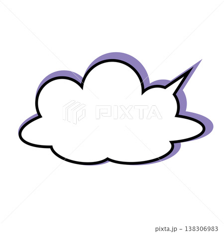 吹き出し 雲型のシンプルなイラスト 138306983