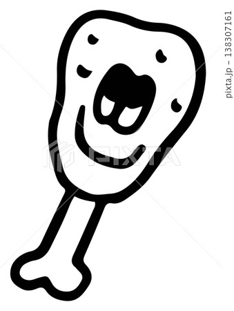 Hand drawn happy fried chicken outline for colouring book, art, cartoon, comic, fast food, cook book, restaurant, cafe, menu, recipe, department store, lunch, dinner, cuisine, quick meal, supermarket Hand drawn happy fried chicken outline for colouring book, art, cartoon, comic, fast food, cook book, restaurant, cafe, menu, recipe, department store, lunch, dinner, cuisine, quick meal, supermarket 138307161