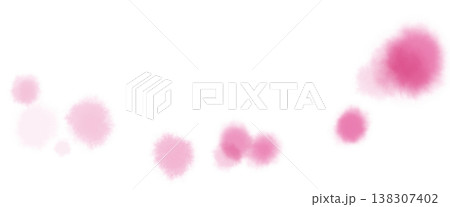 水彩で描くピンクの春の花舞うような空気の雰囲気背景イラスト	 138307402