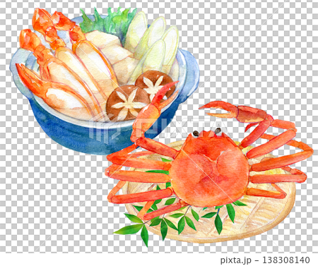 水彩插畫,手繪插畫,螃蟹火鍋 水彩插畫,手繪插畫,螃蟹火鍋 138308140