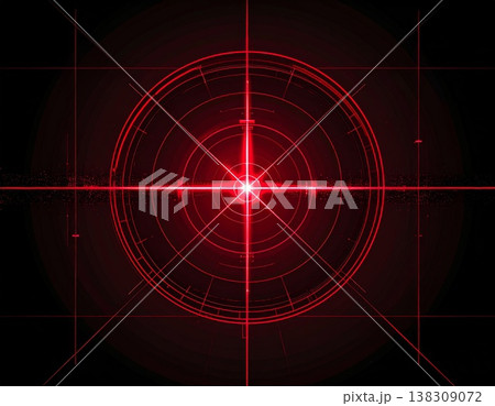 Red Laser Sight Targeting Reticle With Bright...のイラスト素材 [138309072] - PIXTA