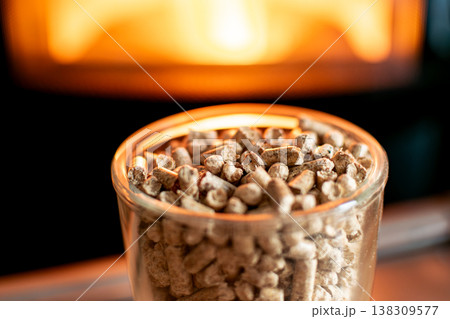 Pellet granules for stove, energy and economic issues Pellet granules for stove, energy and economic issues 138309577