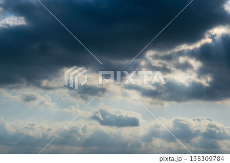 冬の空　印象的な雲の輝き16 138309784