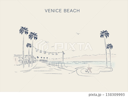 Venice Beach boardwalk  138309993
