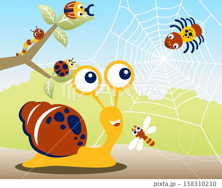 snail and bugs cartoon 138310210