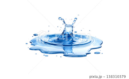 A picture of bright blue water on a white background. 138310379