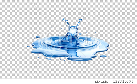 A picture of bright blue water on a white background. 138310379