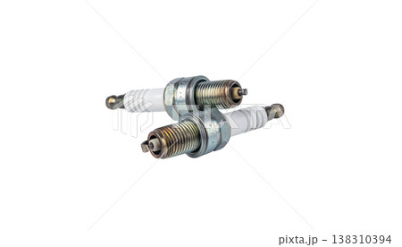 Spark plug on a white background. 138310394